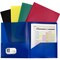 C-Line Products 2-Pocket Heavyweight Poly Folder, Primary Colors, 10 Per Pack, PK2 32950 - alternate 2
